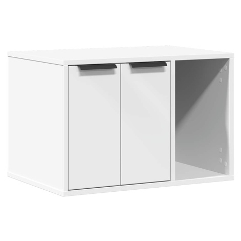 vidaXL Skříňka na kočičí záchod bílá 60 x 40 x 40 cm kompozitní dřevo