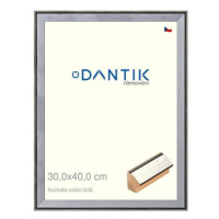 DANTIK rámeček 30 × 40, INCLINATA colori Bílý plexi čiré