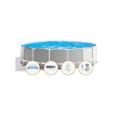 INTEX Bazén s konstrukcí Prism Frame 4,57 x 1,22m (filtrace, žebřík, podložka, plachta)
