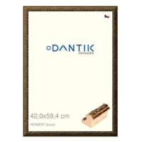 DANTIK rámeček 42 × 59,4, HONEST malý vysoký bronz plexi čiré