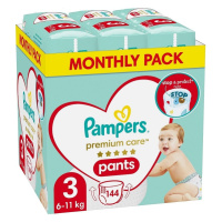 PAMPERS Premium Care Kalhotky plenkové vel. S 3 (6-11 kg) 144 ks