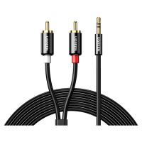 Ugreen audio kabel 3,5 mm mini jack - 2RCA 1,5 m černý (AV116)