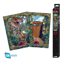 Set 2 plakátů Jurassic Park - Gates & Biodiversity (52x38 cm)