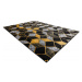 Dywany Łuszczów Kusový koberec Gloss 400B 86 3D geometric black/gold - 140x190 cm