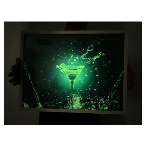 Obrázek svítící ve tmě - Motiv Cocktail splash Formát A4 - Kód: 04943