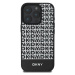 Zadní kryt DKNY PU Leather Repeat Pattern Bottom Stripe MagSafe pro Apple iPhone 16 Pro Max, čer