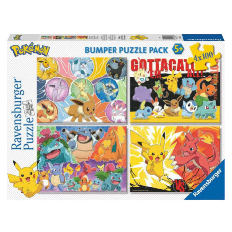 RAVENSBURGER Puzzle Pokémon 4x100 dílků 150197