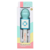 Mikrofon dětský na baterie modrý MP3 Světlo Zvuk plast v krabici