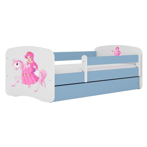 Dětská postel Babydreams+SZ+M modrá 80x180 Princezna 1 BAUMAX