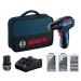 BOSCH GSR 12V-30, akumulátorový vrtací šroubovák, 0 – 420 / 0 – 1.600 ot/min, 8 mm, sada bitů a 