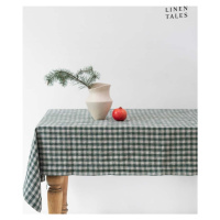 Lněný ubrus 140x200 cm Forest Green Gingham – Linen Tales