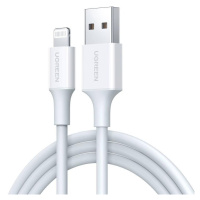 Kabel Lightning na USB UGREEN 2,4A US155, 0,5 m (bílý)