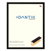 DANTIK rámeček 40 × 50, Metalli oidati černozlatý sklo čiré