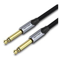 Vention Cotton Braided 6.5mm Male to Male Audio Cable 0.5m Gray Aluminum Alloy Type