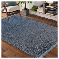 Kvalitní modrý koberec do obývacího pokoje