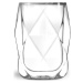Sada 2 dvoustěnných sklenic na latté Vialli Design Geo, 250 ml