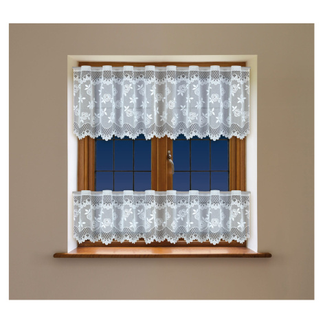 Dekorační vitrážová žakárová záclona GALINA 60 bílá 300x60 cm (cena za vrchní díl) MyBestHome MyBestHome PRO