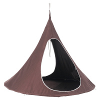 Závěsné houpací křeslo, šedohnědá TAUPE, KLORIN NEW TYP 2 BIG SIZE CACOON HAMMOCK RP1, rozbalené