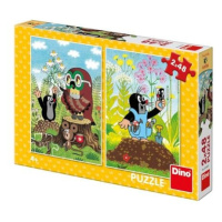 DINO Puzzle 2 x 48 dílků KRTEK NA MÝTINĚ