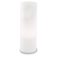 Ideallux Stolní lampa Edo z bílého skla, výška 35 cm