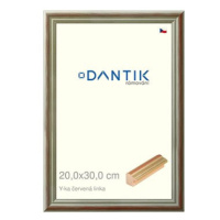 DANTIK rámeček 20 × 30, Y-ka červený linka sklo čiré