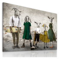 Obraz na plátně BIG GOATS FAMILY různé rozměry Ludesign ludesign obrazy: 70x50 cm