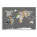 MyBestHome BOX Plátno Mapa Světa Se Zvířaty Varianta: 120x80