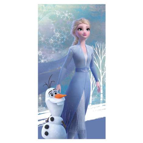 TipTrade Bavlněná froté osuška 70x140 cm - Ledové království Elsa a Olaf