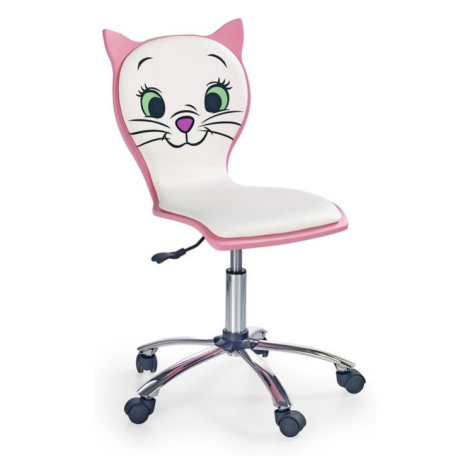 Halmar Dětská židle Kitty 2, bílá/růžová