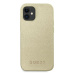 Guess GUHCP12SIGLGO hard silikonové pouzdro iPhone 12 Mini 5.4" gold Iridescent