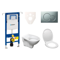 Cenově zvýhodněný závěsný WC set Geberit do lehkých stěn / předstěnová montáž+ WC S-Line S-line 