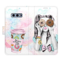 iSaprio flip pouzdro Donut Worry Girl pro Samsung Galaxy S10e