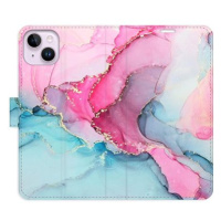 iSaprio flip pouzdro PinkBlue Marble pro iPhone 14 Plus