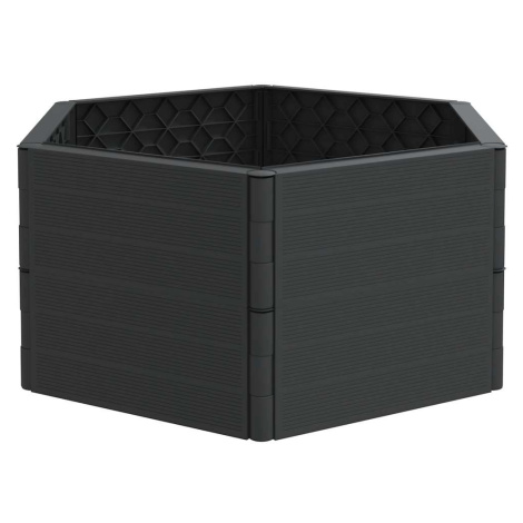 vidaXL Zahradní truhlík antracitový PP
