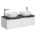ArtCom Koupelnová skříňka s umyvadlem a deskou LEONARDO White DU120/1 | 120 cm
