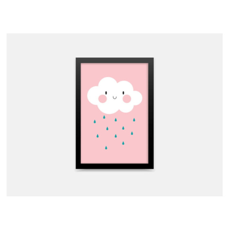 ELIS DESIGN veselý růžový mráček rozměr: 30 x 40 cm Pastelowe Love