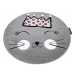 Dywany Łuszczów Dětský kusový koberec Petit Cat crown grey kruh - 120x120 (průměr) kruh cm