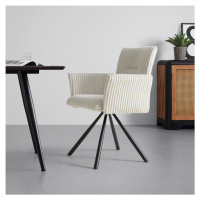 Trendy židle v béžové Barvě S Dřevěnýma Nohama