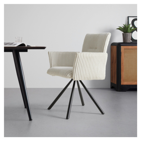 Trendy židle v béžové Barvě S Dřevěnýma Nohama Möbelix