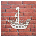 Nálepka na zeď pro chlapce - Pirátská loď