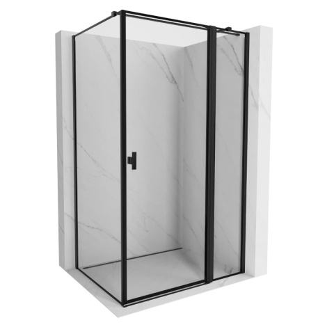 MEXEN/S Mist T sprchový kout dveře křídlové pravá 100 x 90, černý okraj, černá 8A4T-100-090-70-7