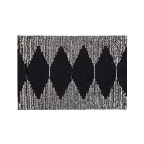 Bavlněný koberec 160 x 230 cm černý/bílý BATHINDA, 303314 BELIANI