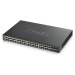 Zyxel GS1920-48HPV2 52-port Gigabit WebManaged PoE Switch, 48x gigabit RJ45, 4x gigabit RJ45/SFP