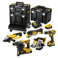 DeWALT DCK654P3T (3x5Ah) 18V XR combo sada aku nářadí s vozíkem Tstak