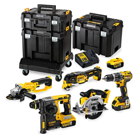 DeWALT DCK654P3T (3x5Ah) 18V XR combo sada aku nářadí s vozíkem Tstak