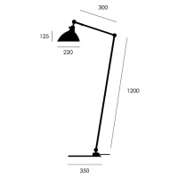 midgard midgard modulární stojací lampa TYPE 556 černá 140 cm