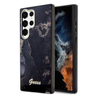 Guess GUHCS23LHTMRSK hard silikonové pouzdro Samsung Galaxy S23 ULTRA 5G black Golden Marble Col