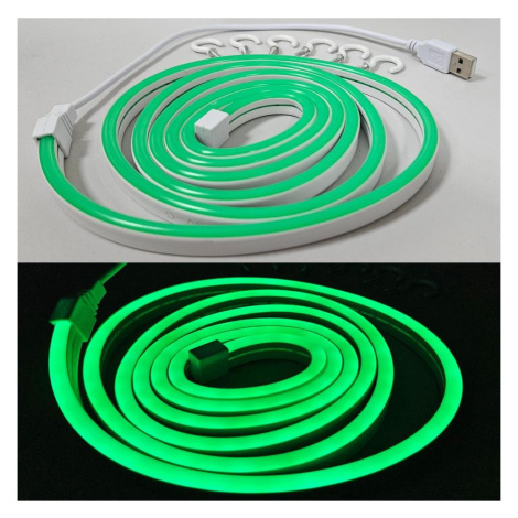 LED Flexibilní pásek NEON LED/5V USB 1,8 m zelená Donoci