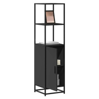 vidaXL Skříň highboard černá 35,5x35x139 cm kompozitní dřevo a kov