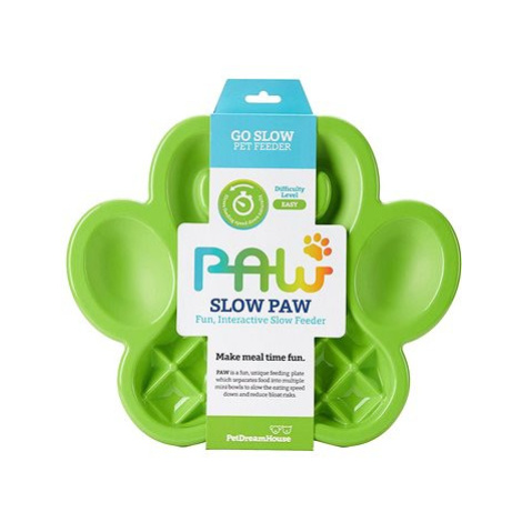 PetDreamHouse interaktivní miska Paw Slow Feeder – zelená